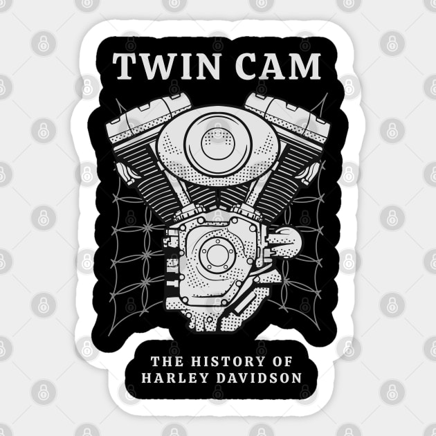 twin cam american engine Sticker by noorshine